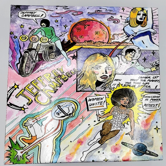 Jeffrey Campbell Black and Gold Flame Heeled Boots - Picture 8 of 9